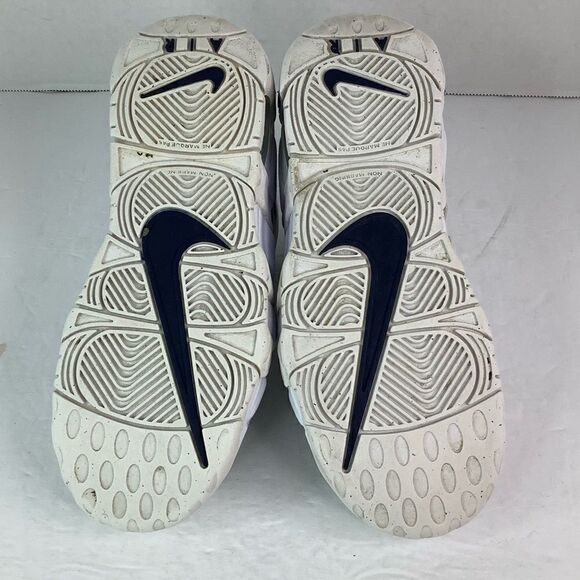 NIKE AIR MORE UPTEMPO WHITE ALL OVER LACE TIE DH9723- 100 US SZ 2.5Y - Picture 8 of 10